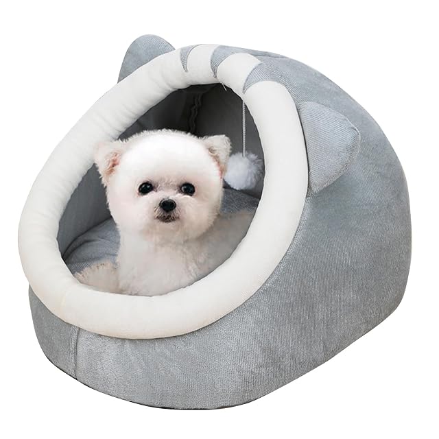 PETCUTE Camas para Gatos, Nido de Mascotas,Cama Cueva para Gatos con Cojines Extraíbles y Lavables,Casa…