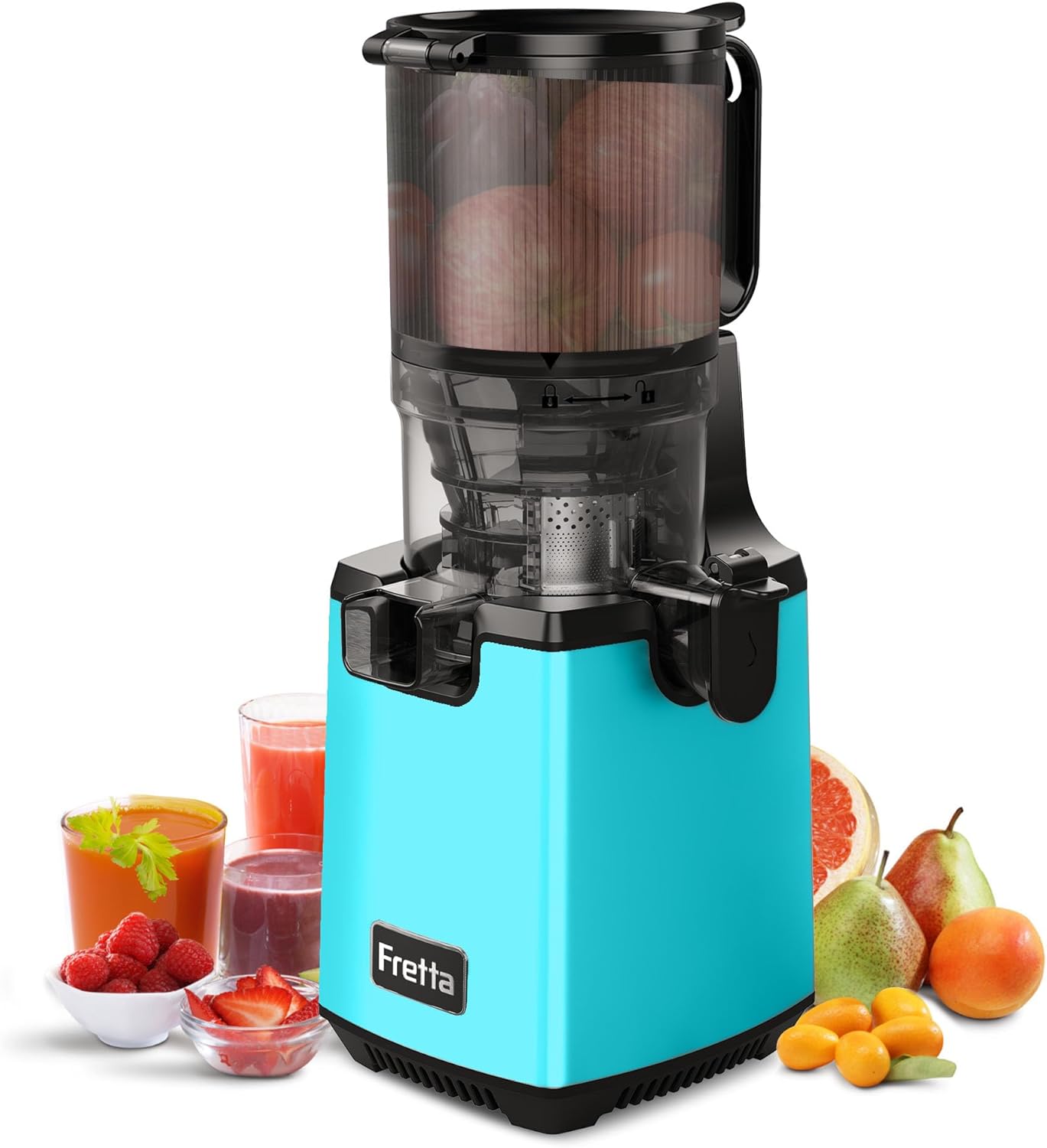 Fretta Juicer Machine, 5.3'' Wide Feed Chute Juicer Machines