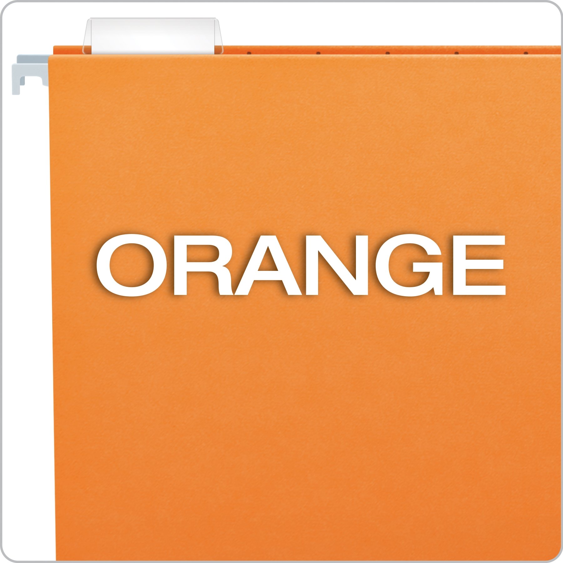 Pendaflex Recycled Hanging Folders, Letter Size, Orange, 1/5 Cut, 25/BX (81607)