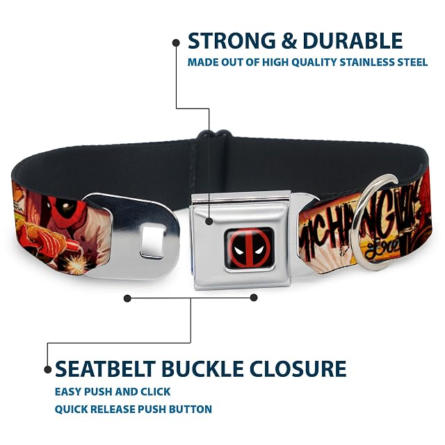 Foto 4 de 8 de Buckle-Down Collar de Perro con Hebilla para cinturón de Seguridad Deadpool Kills Deadpool 2 Cover Dynamite…