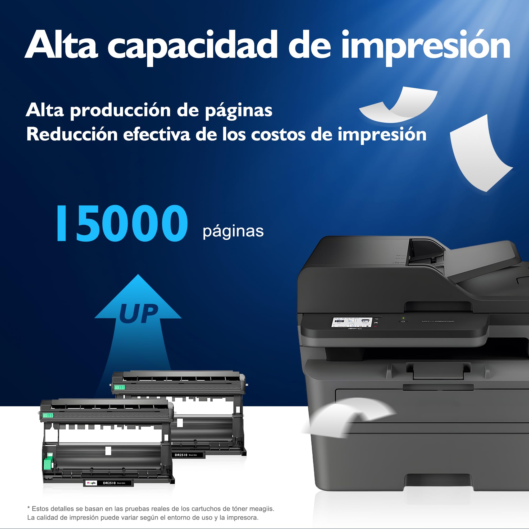 DR2510 Unidad de Tambor Compatible con Brother DR2510 DR-2510 Tambor para Brother DCP-L2530DW DCP-L2510D HL-L2350DW HL-L2310D HL-L2357DW MFC-L2710DW MFC-L2710DN MFC-L2730DW (2 Pack)