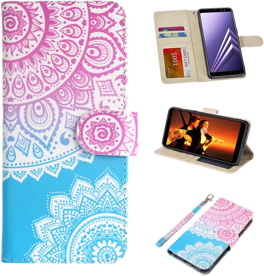 Google Pixel 2 Case, UrSpeedtekLive Google Pixel 2 Wallet Case, Premium PU Leather Wristlet Flip Case Cover with Card Slots & Stand Compatible Google Pixel 2 (2017) (Flower 2)