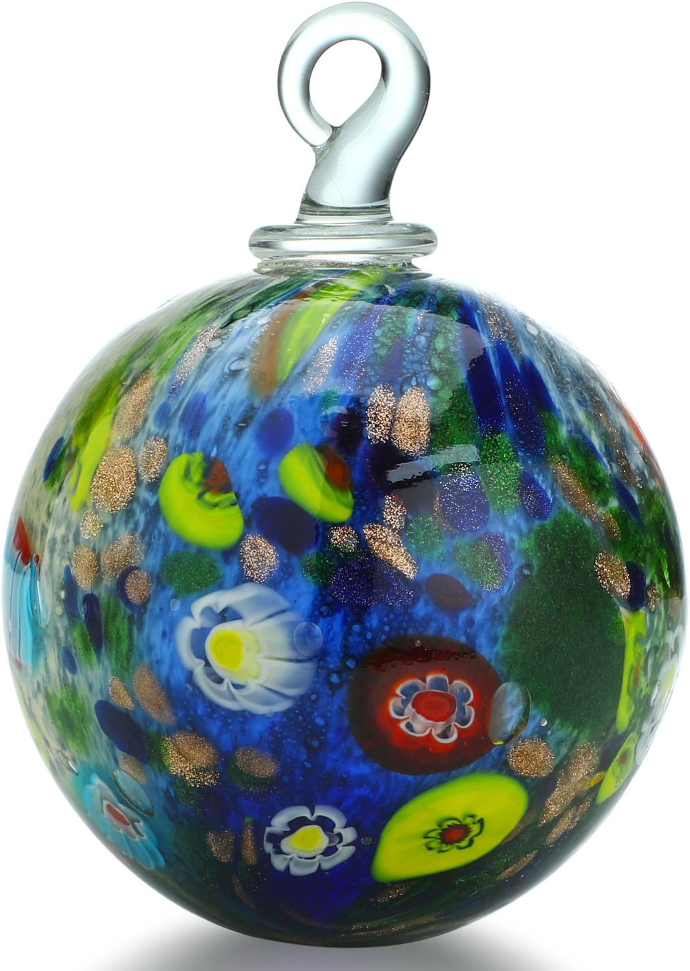 QFkris 4" Hand-Blown Glass Ornaments Glass Christmas Ornaments Friendship Balls for Christmas Tree Hanging Gardens Window Outdoor Gazing Ball Witch Balls for Women