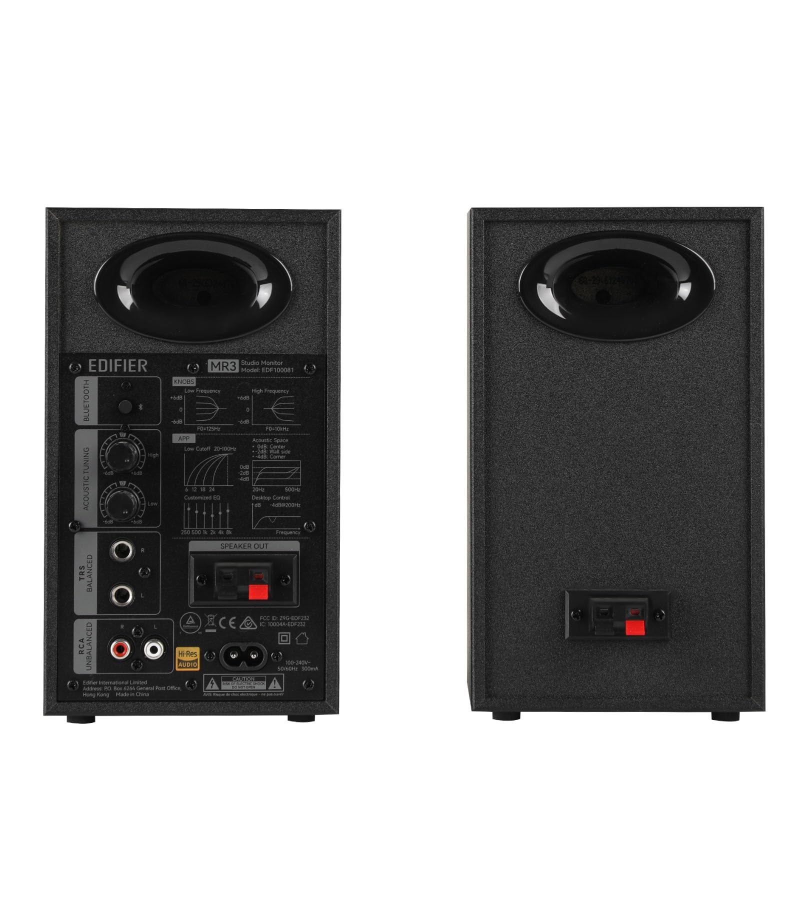 Edifier MR3 - Altoparlanti da Studio Compacts 2.0, Hi-Res Audio, Bluetooth V5.4, Controlli Fisici RCA, AUX, App Mobile, 2 x 18 W, Nero