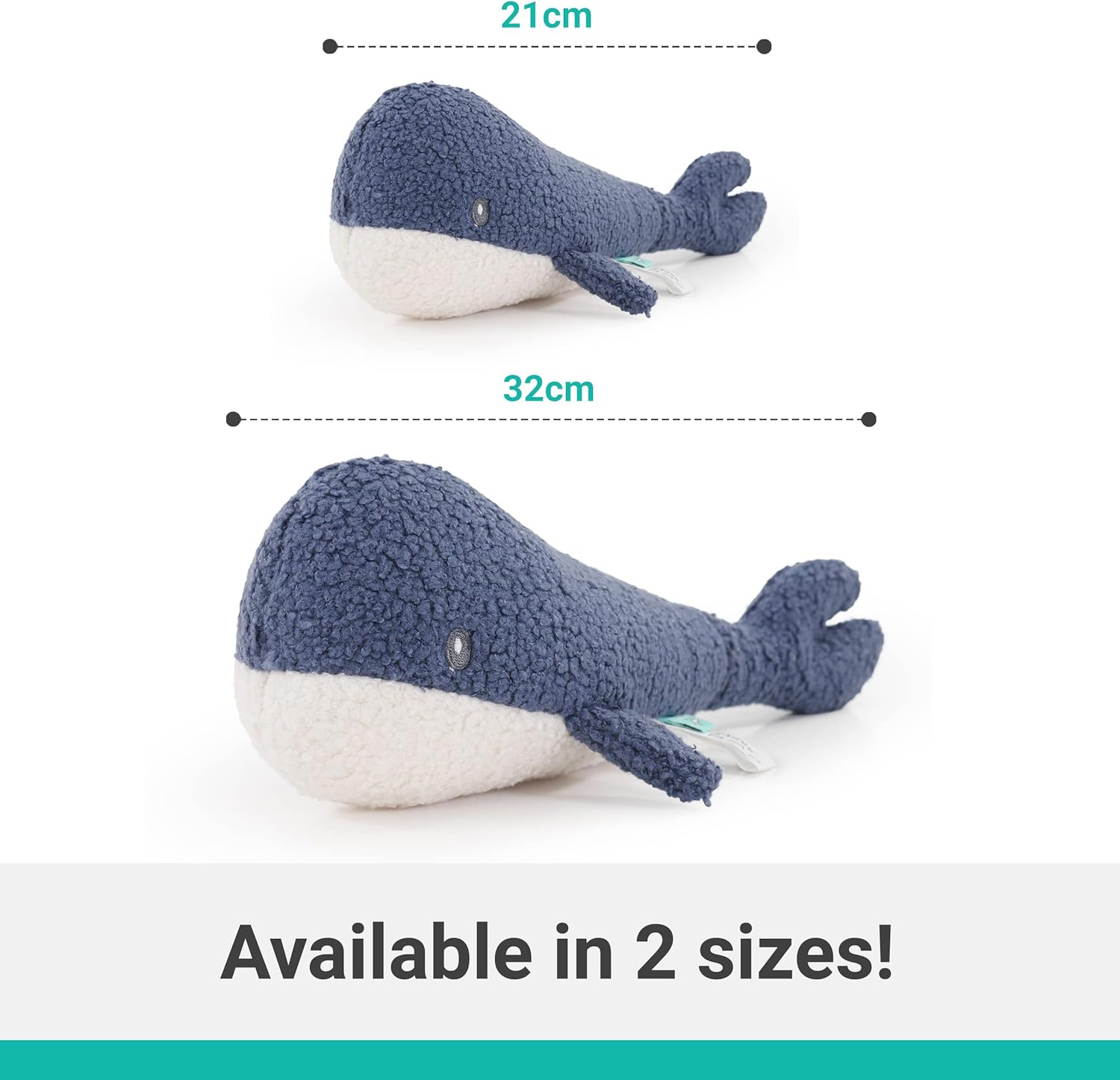Tufflove Whale Small, Tough Dog Toy, for to Medium Dogs, Blue