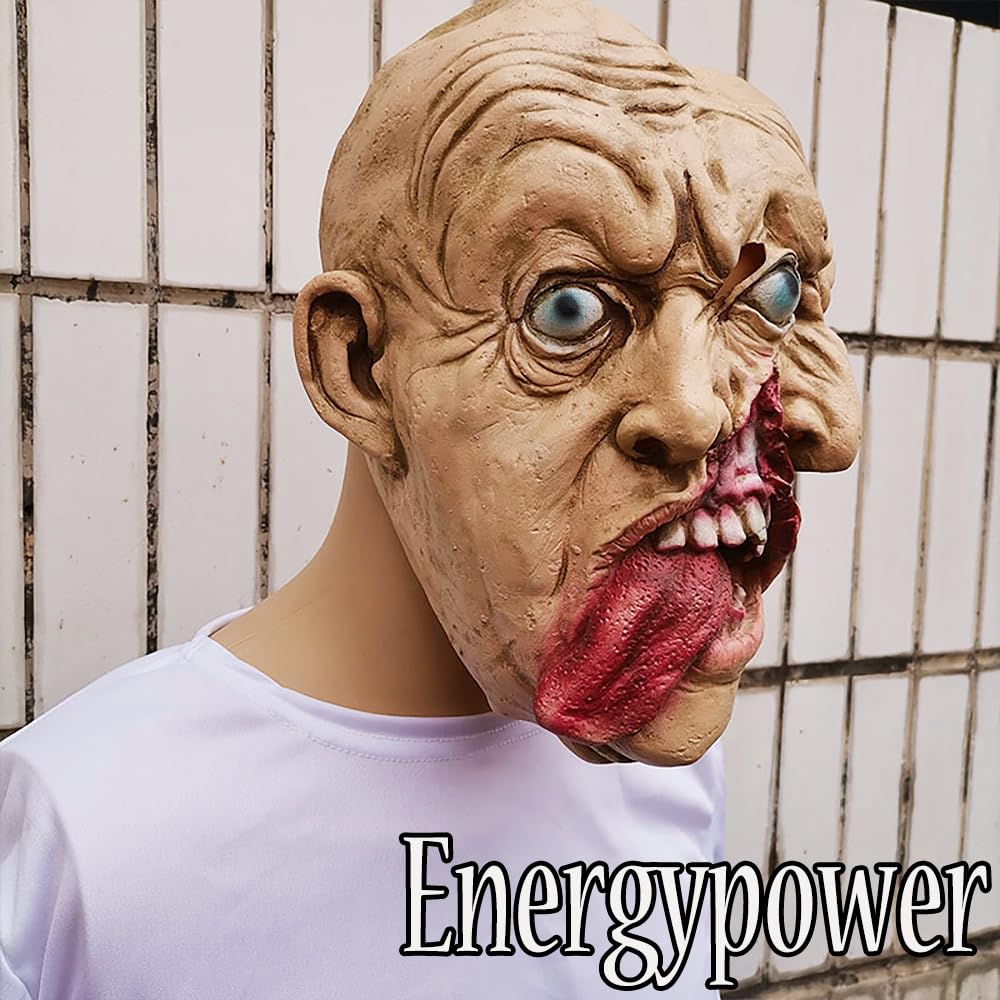 Amazon | [EnergyPower] 仮装用ゾンビマスク ハロウィン ダブル
