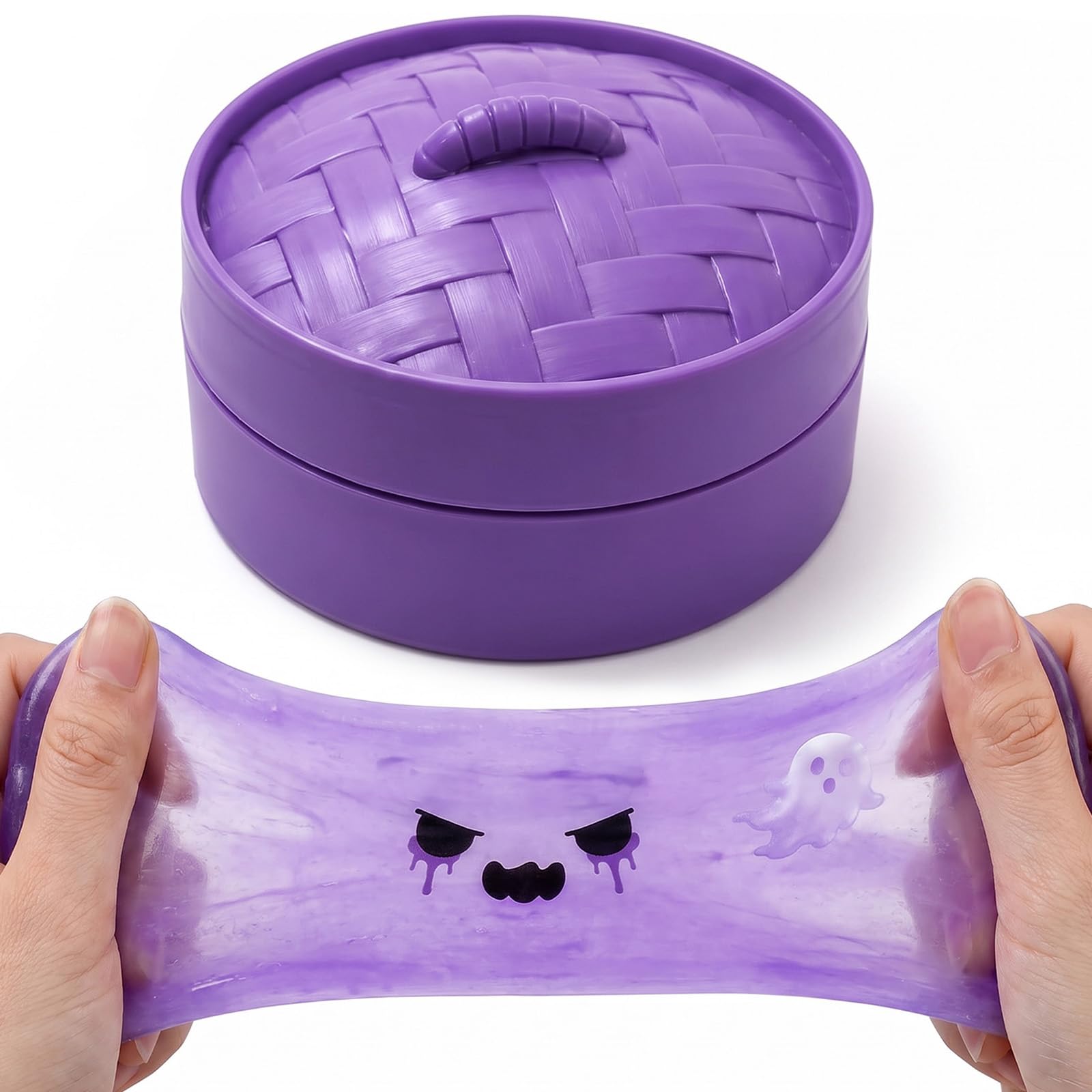 Halloween Purple Ghost Steamed Bun Stress Fidget Steamer Basket Relief Fidget Surprise Gift