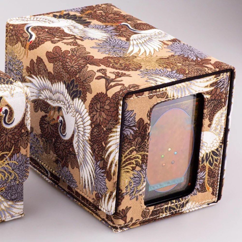 Caja De Almacenamiento para Más De 160 Cartas Coleccionables, Estuche para Cartas Commander, Funda Doble, Soporte Magnético para Cartas Y Bandeja para Dados para Ygo, TCG, Ptcg