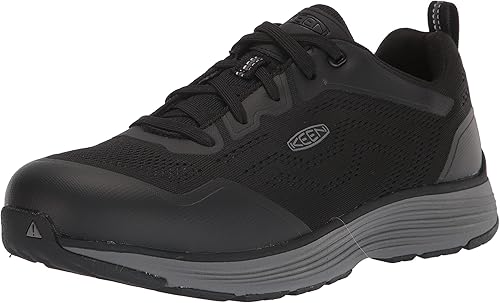 KEEN Utility Sparta 2 Zapatos de trabajo industriales con punta de aleación de baja altura para hombre, Negro -