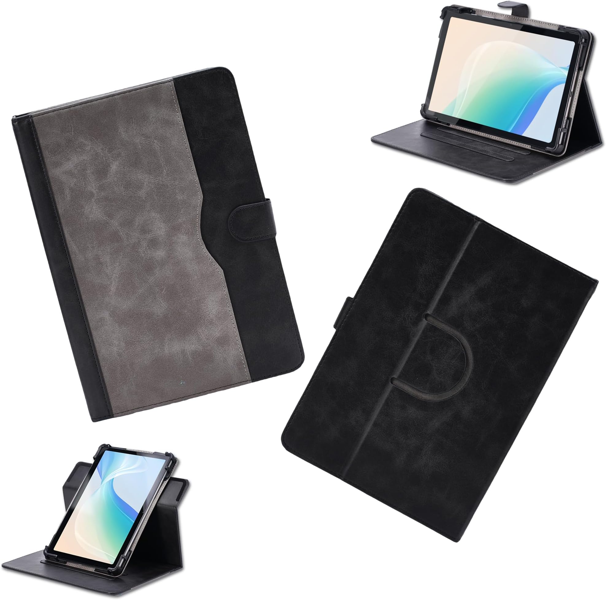 Case for Woxter X-200 Pro V2 Tablet Case 360 Degree Rotation Multi-Viewing Angels PU Leather Stand Folio Cover Black