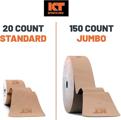 Miniatura 3 de KT Tape, Sports Med, PRO 20 - Tira de 10 pulgadas, precortada, beige sigiloso