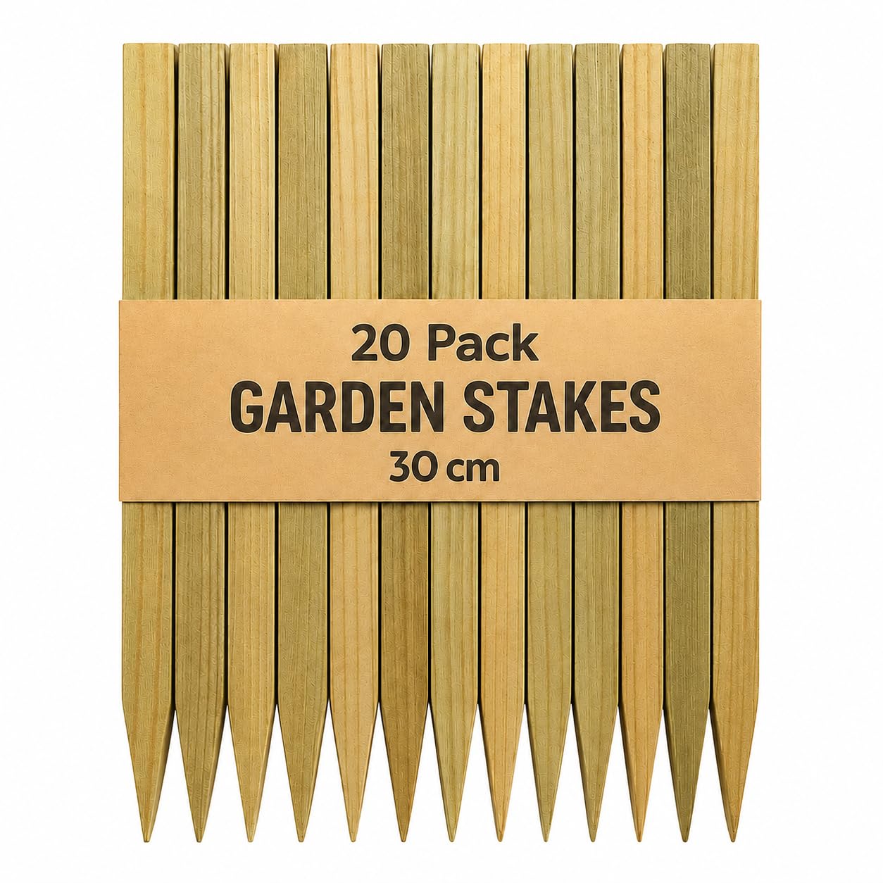 20 Pack 12" (300mm) Treated SITE PEGS Wooden Stakes Posts PEGS Garden Fence