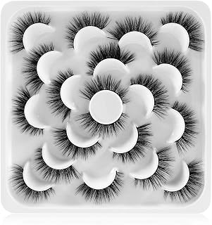 Newcally Lashes False Eyelashes Wispy Natural Volume Faux Mink Fake Eyelashes Cat Eye Lashes 14 Pairs Pack