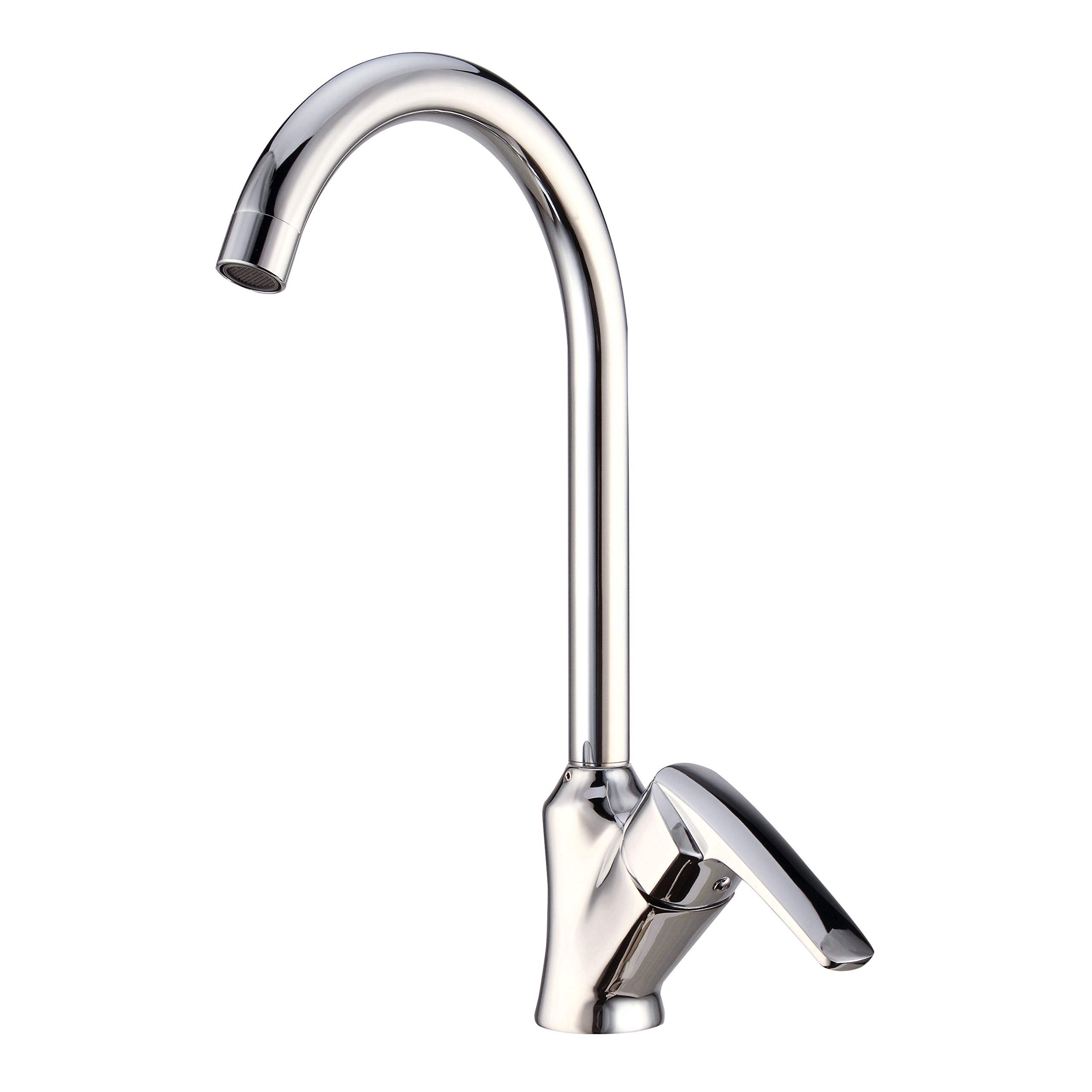 Single Handle Touch on Brushed Chrome Kitchen Faucet with High-Arc Swivel Spout