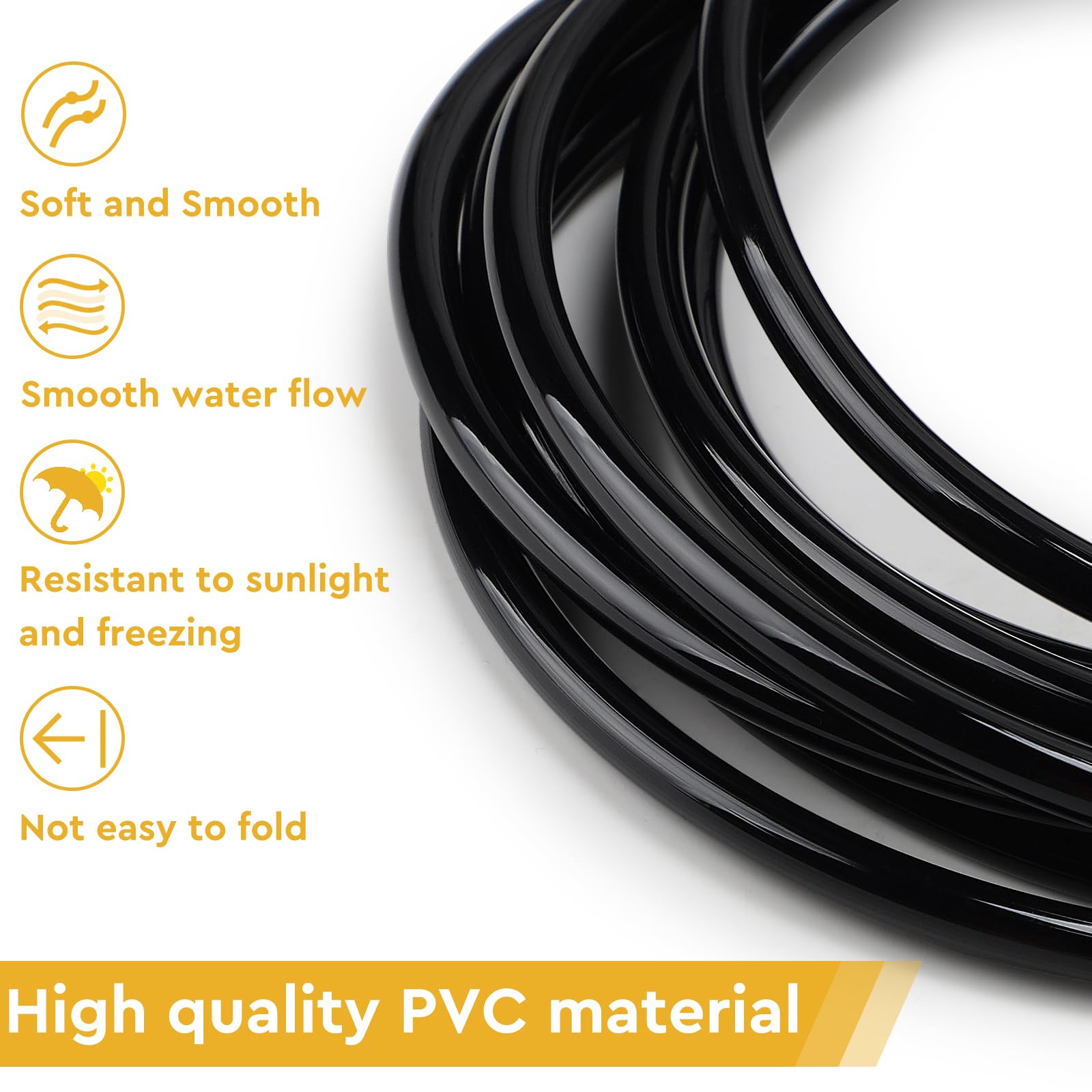 Tuyau d'Irrigation Goutte 4mm PVC Noir 10m Micro Drip Jardin