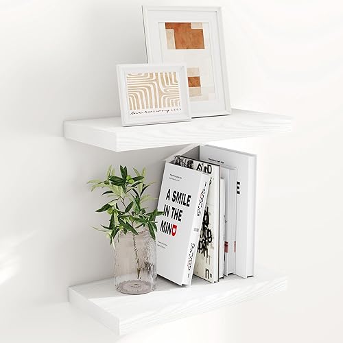 Miniatura 55 de Fun Memories Estantes flotantes de 36 x 8 pulgadas para pared, juego de 2 estantes de baño de granja, estantes de pared de madera de 36 pulgadas de