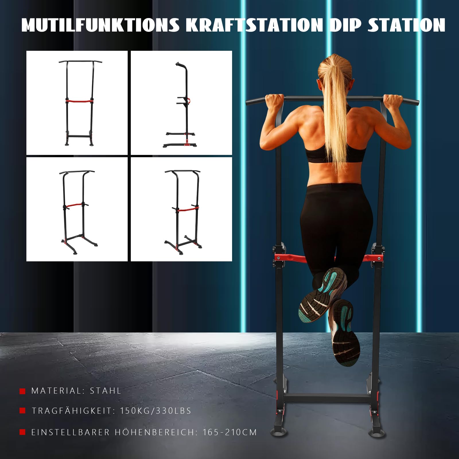 Barra Ginnastica Orizzontale Pieghevole Regolabile Tirare All'Alta Attrezzature Casa Allungabile Allenamento Struttura Triangolare Palestra Sport Interior Fitness Professionale