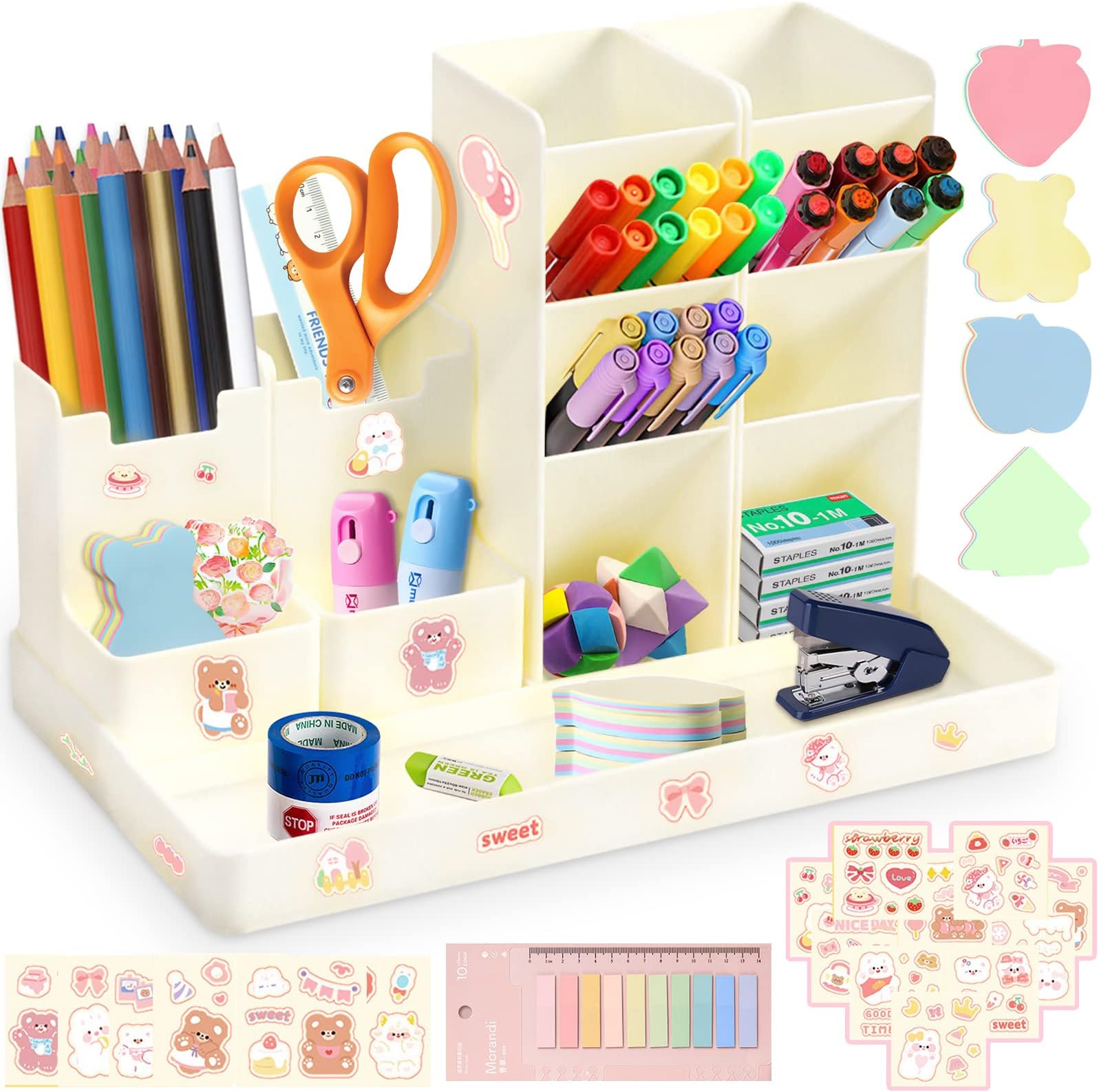 Organizer Da Scrivania 5 Pezzi TWBEST | Portapenne Modulare | Per Ufficio, Casa E Scuola - Foto 4