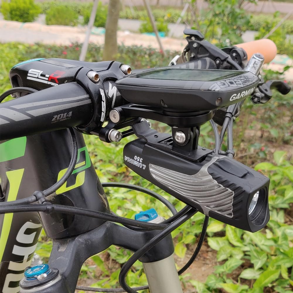 Panmout Extended Out-Front Mount, Bike Handlebar Mount for NiteRider Adapter, Sports Action Camera,Garmin Edge 25 130 200 500 510 520 800 810 820 1000 103