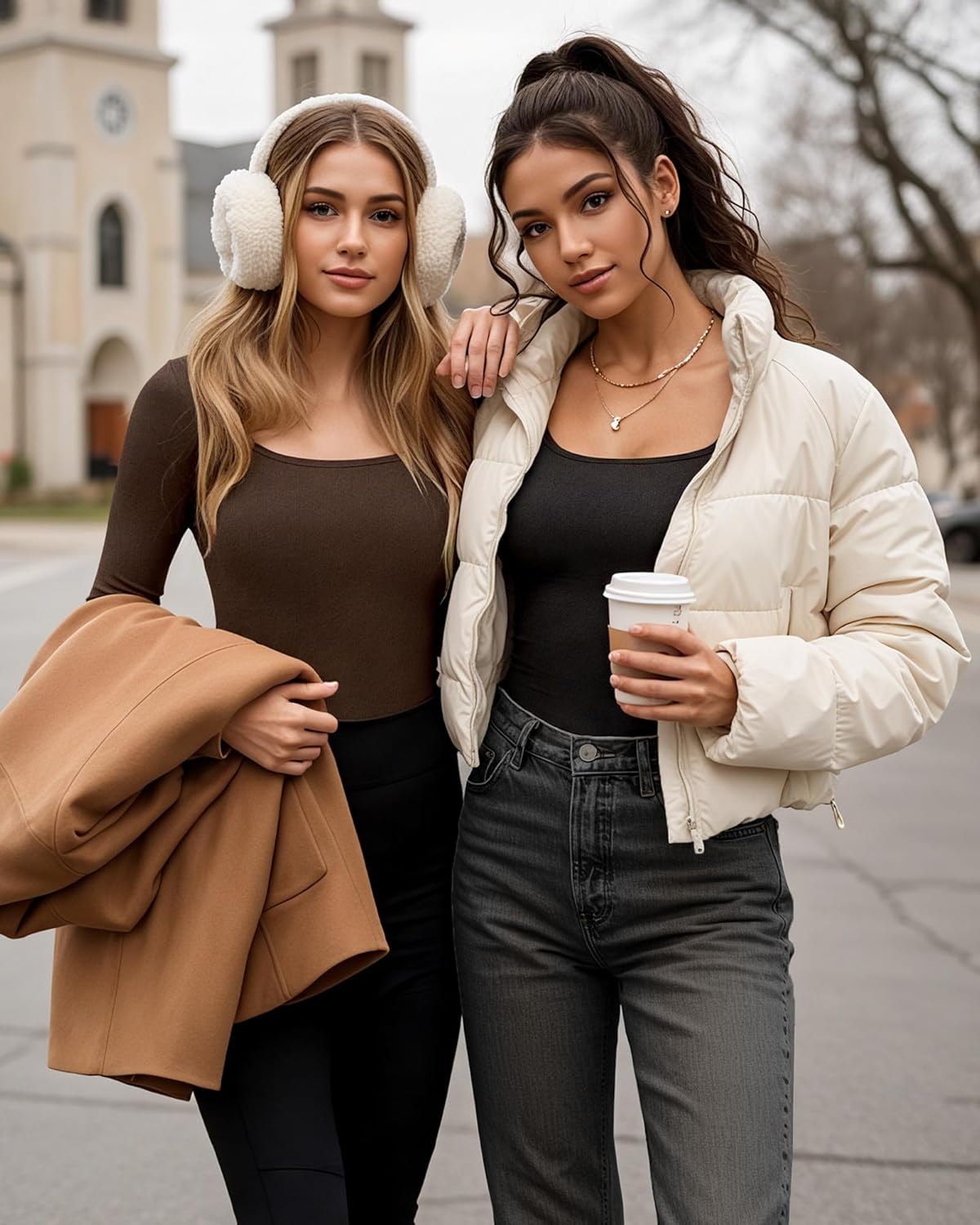 MANGOPOP Long Sleeve Shirts for Women Slim Fitted Scoop Neck Top Fleece Thermal Undershirts Base Layer Going Out Trendy 2025 - Image 6