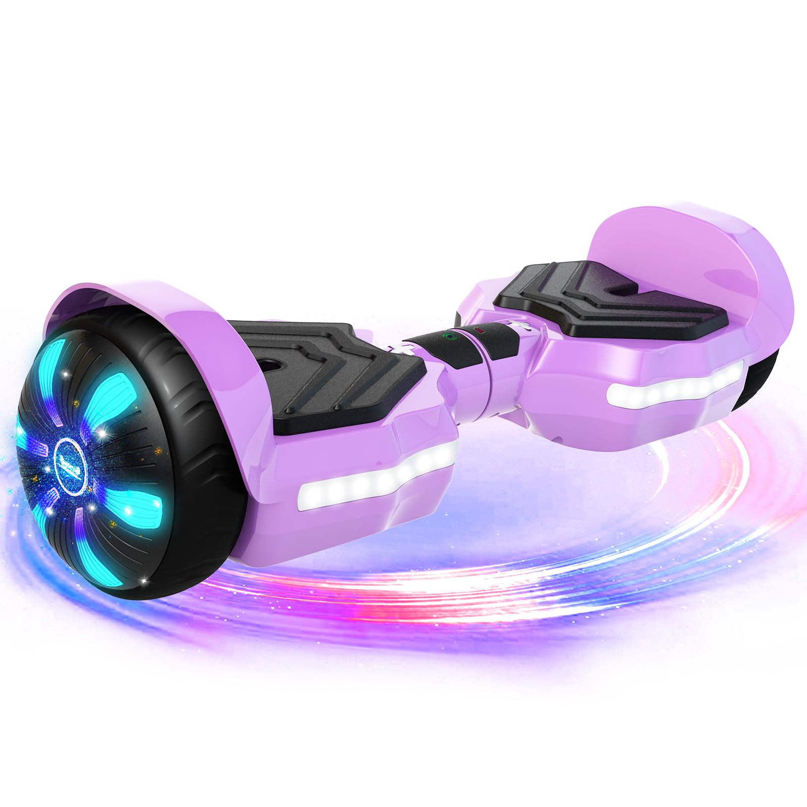 Scooter - 6.5" Self Balancing Hoover Board with LED Light-Up Wheels, Bluetooth Speakers and APP, Dual 250W Motors, 8.5 mph Max Speed & 8.5 Miles Max Range