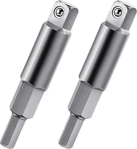 ANCIRS Paquete de 2 adaptadores de llave hexagonal de 316 a 516, kit de adaptador de llave hexagonal de trinquete para abridor de válvulas HVAC para