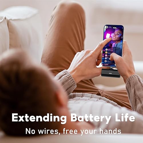 Miniatura 6 de Paquete de 2 cargadores de teléfono portátiles para iPhone de 5000 mAh con cable integrado, mini banco de energía con certificación MFi, cargador de