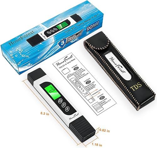Miniatura 6 de Probador de la calidad del agua preciso y fiable medidor de TDS HoneForest EC y temperatura 3 en 1 0 a 9990 ppm medidor de prueba de agua ideal para