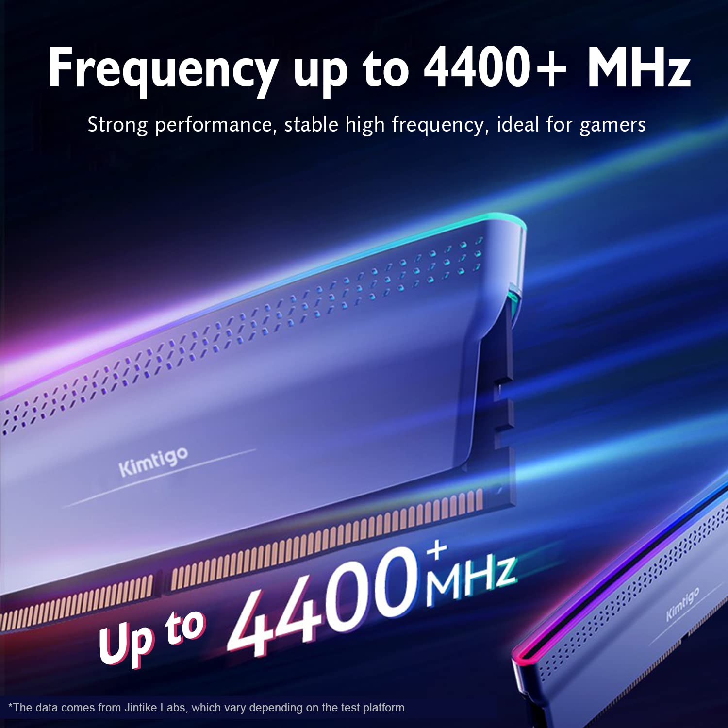 Kimtigo DDR4 32GB (16GBx2) 3600MHz PC4-25600 CL19 1.35V U-DIMM Unbuffered Non-ECC for Gaming and High-Performance Compatible with Desktop Memory (3600MHz 32GB(16GB*2), Blue)