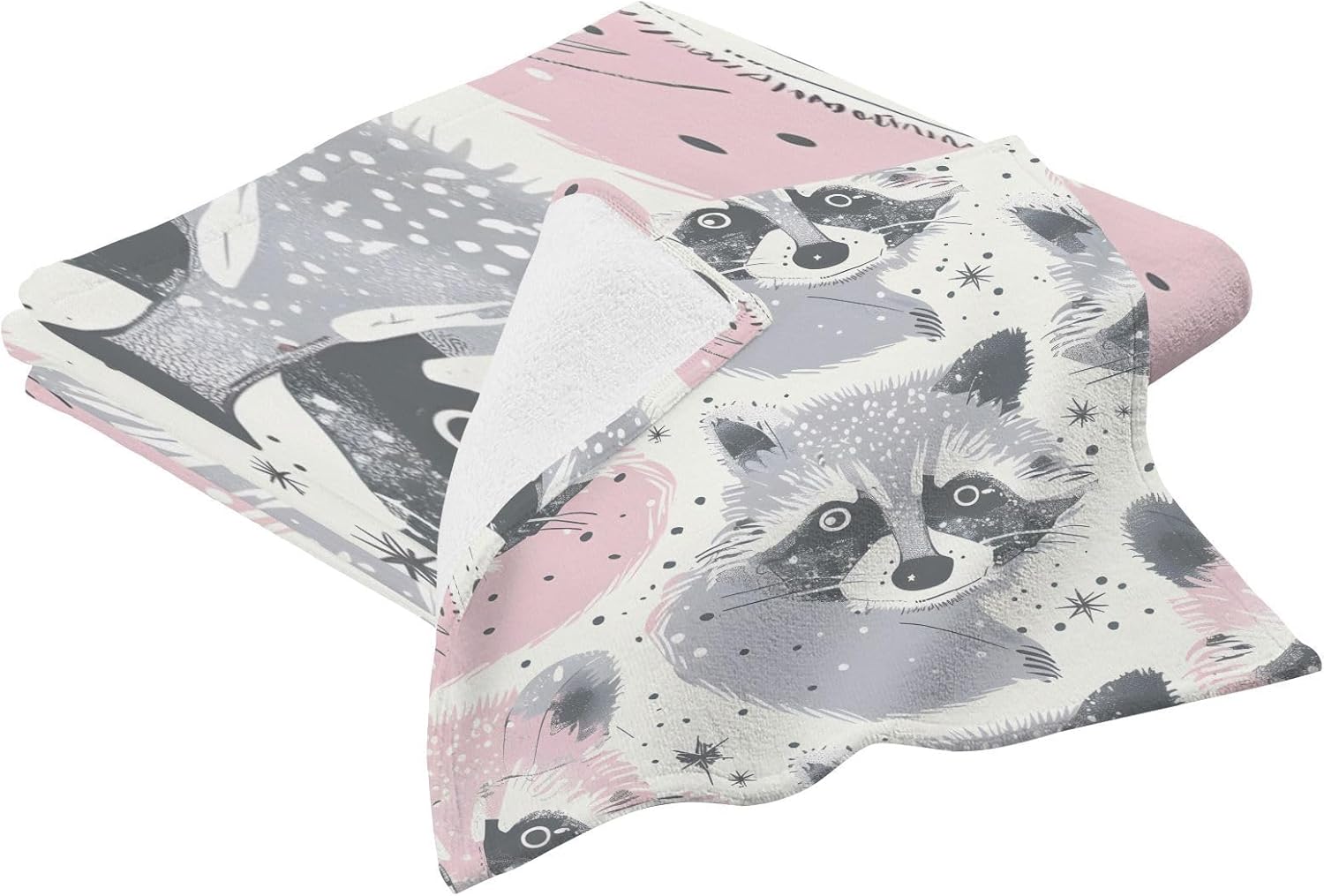 Hand Towels Premium Soft and Highly Absorbent Raccoon Vector Diagram 2 Pcs Towels for Bathroom Set 100% Cotton Decorative Face Towels