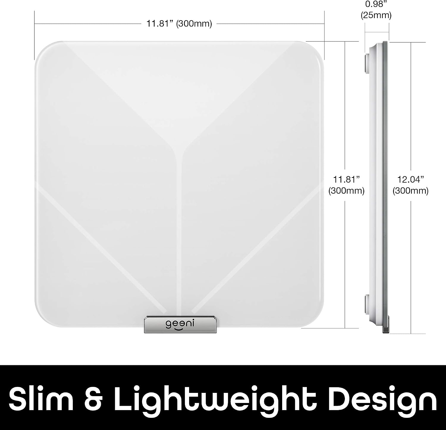 Geeni, Balance Digital Bathroom Smart Scale and Body Composition Analyzer with Smartphone App (White)