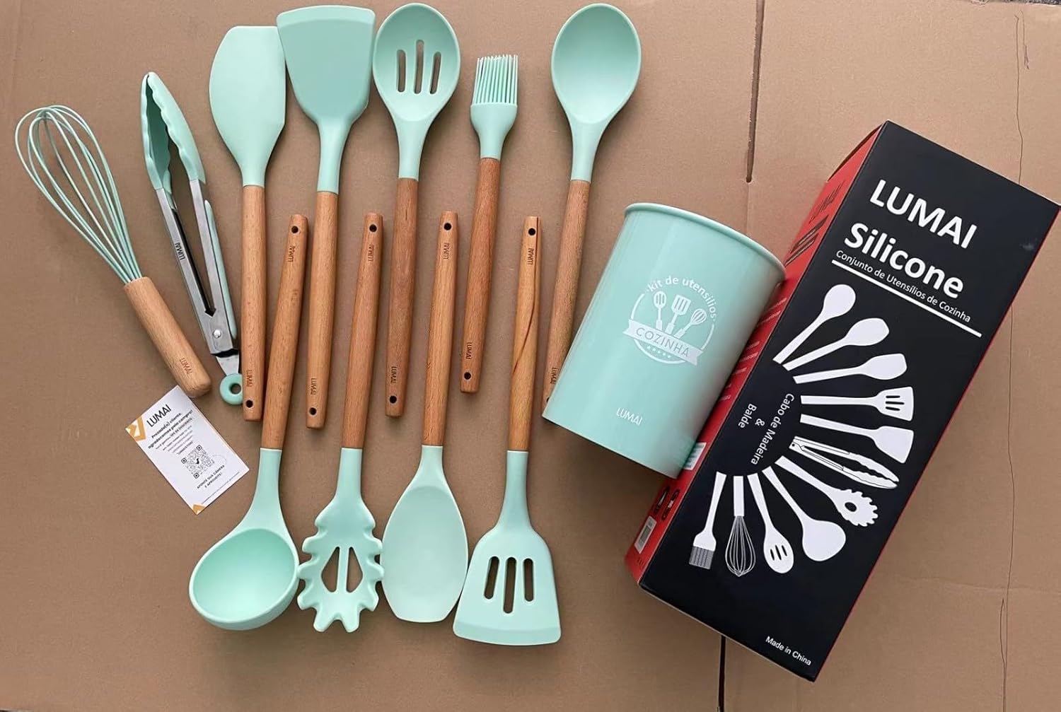 Análise Kit 12 Utensílios De Cozinha Em Silicone E Madeira 6 716Pw+Gcmal. Ac Sl1500