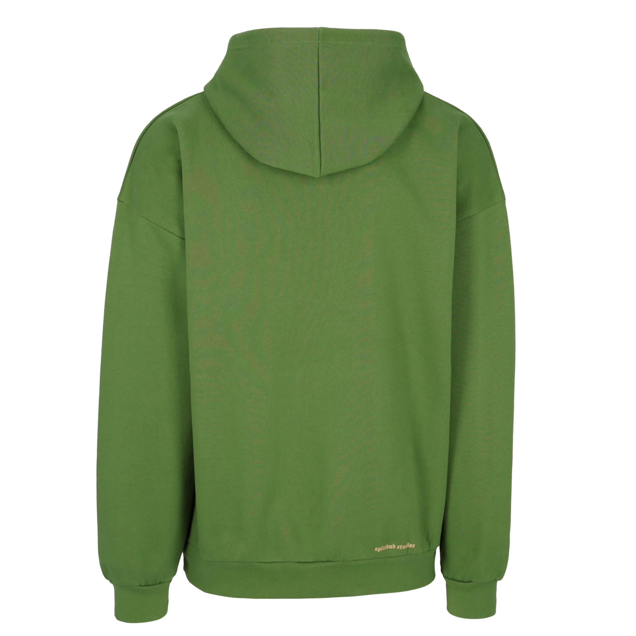 Spitzbub Oversized Hoodie Green Oasis – Kapuzenpullover,Grün mit Kaktusprint auf der Brust & Markenprint hinten