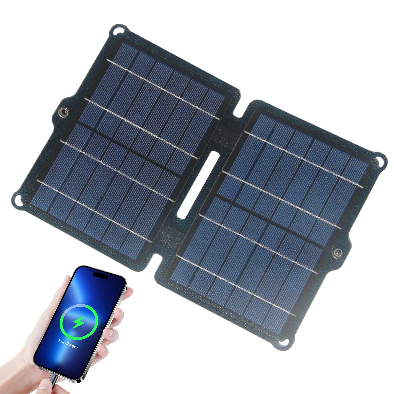 Pannello solare da campeggio: 10,63 x 6,89 pollici, di energia pieghevole 40 Watt, facile da trasportare | Caricatore solare portatile, resistente e resistente, per campeggio all'aria