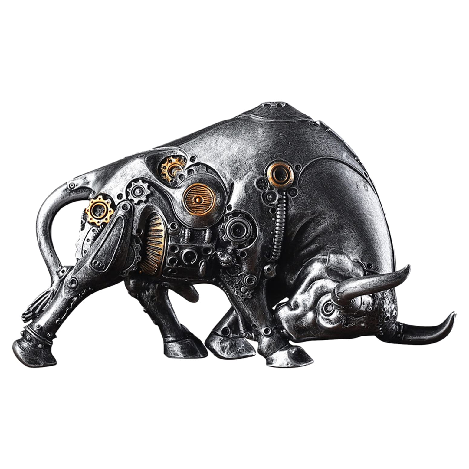 LGYKUMEG Stier Statue deko Figuren, Bulle und bär Figuren deko,Abstrakte Tier Skulptur, repräsentiert viel Glück der Karriere und Reichtum,für Home Office Schreibtisch Geschenk Dekor (22 * 10 * 23cm)