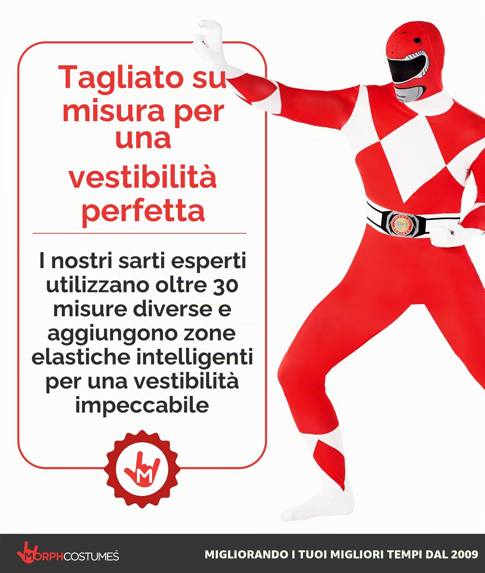 Morphsuits Costume Power Ranger Adulto, Vestito Power Ranger Adulto, Power Rangers Costume Adulto Rosa, Power Ranger Costume Adulto, Rosa | Tuta Integrale con Maschera & Guanti, Design Bianco, Chiusura con Zip, Perfetto per Halloween, Ideale per il Cospla