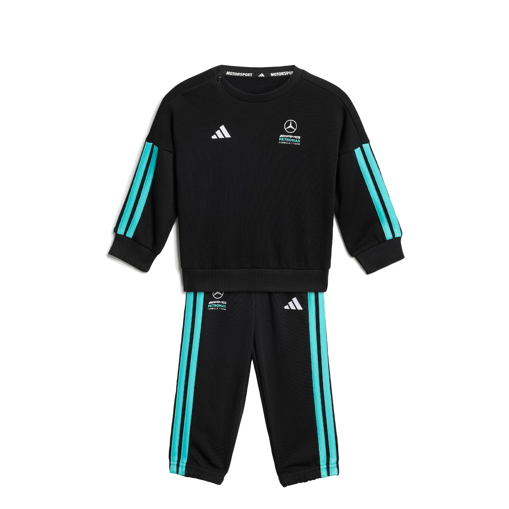adidas Kids TUTA JOGGER A MANICHE LUNGHE MERCEDES-AMG PETRONAS FORMULA 1 TEAM DNA NEONATO