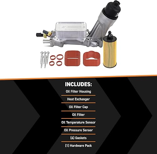 Miniatura 3 de Mishimoto Kit de carcasa de filtro de aceite de aluminio, compatible con Pentastar 3.6L y 3.2L, 2011-2017
