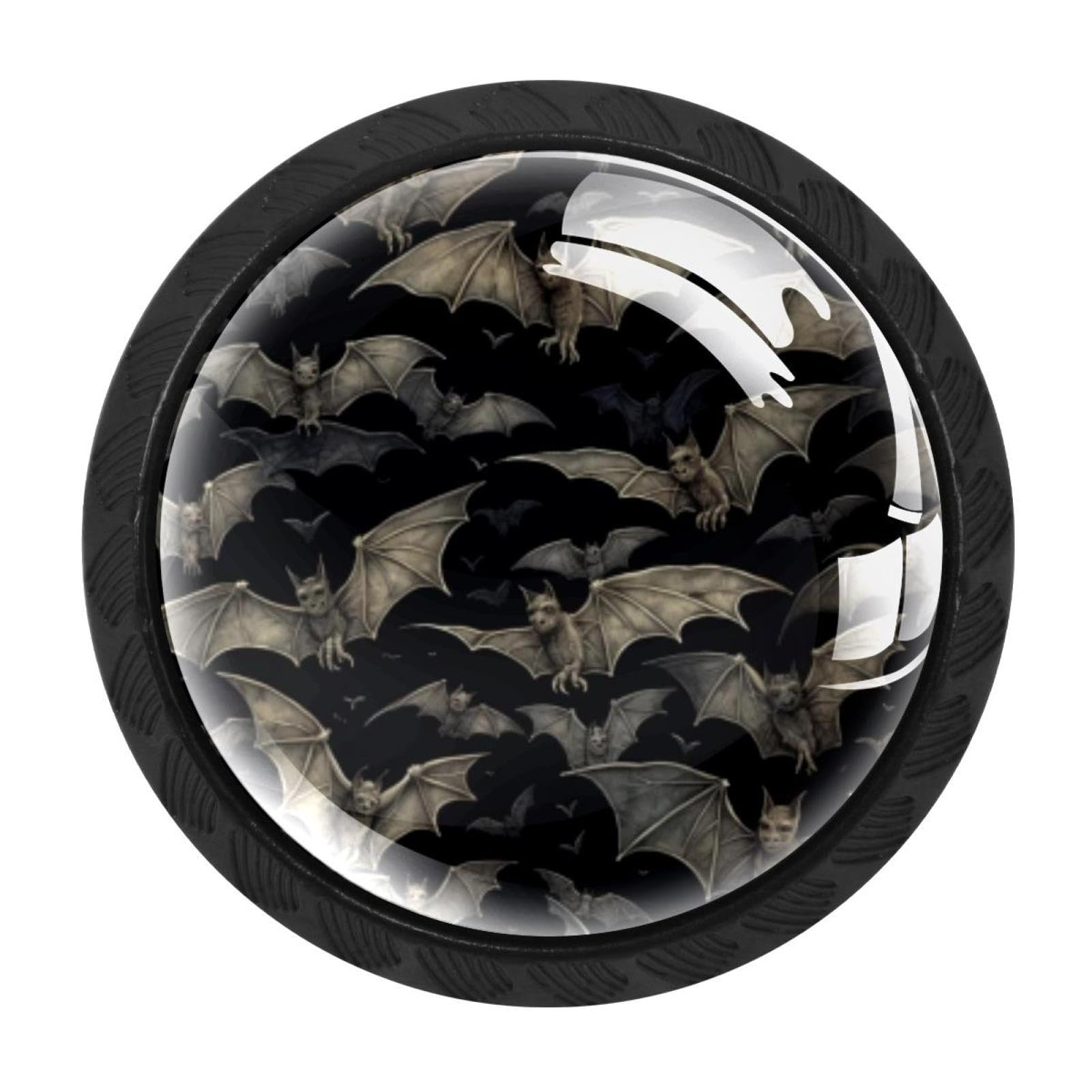 CHENZZZZ 4 Pack Bat Kitchen Cabinet Knobs Drawer Knobs Dresser Knobs Matte Black Zinc Knobs Drawer Pulls Door Knobs Dresser Drawer Handles Knobs for Dresser Drawers