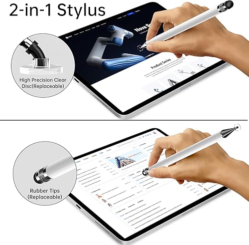 Miniatura 46 de Stylus (5 unidades), lápiz capacitivo 2 en 1 para pantalla táctil, alta precisión y sensibilidad, adecuado para tabletas iPhone/iPad/Android