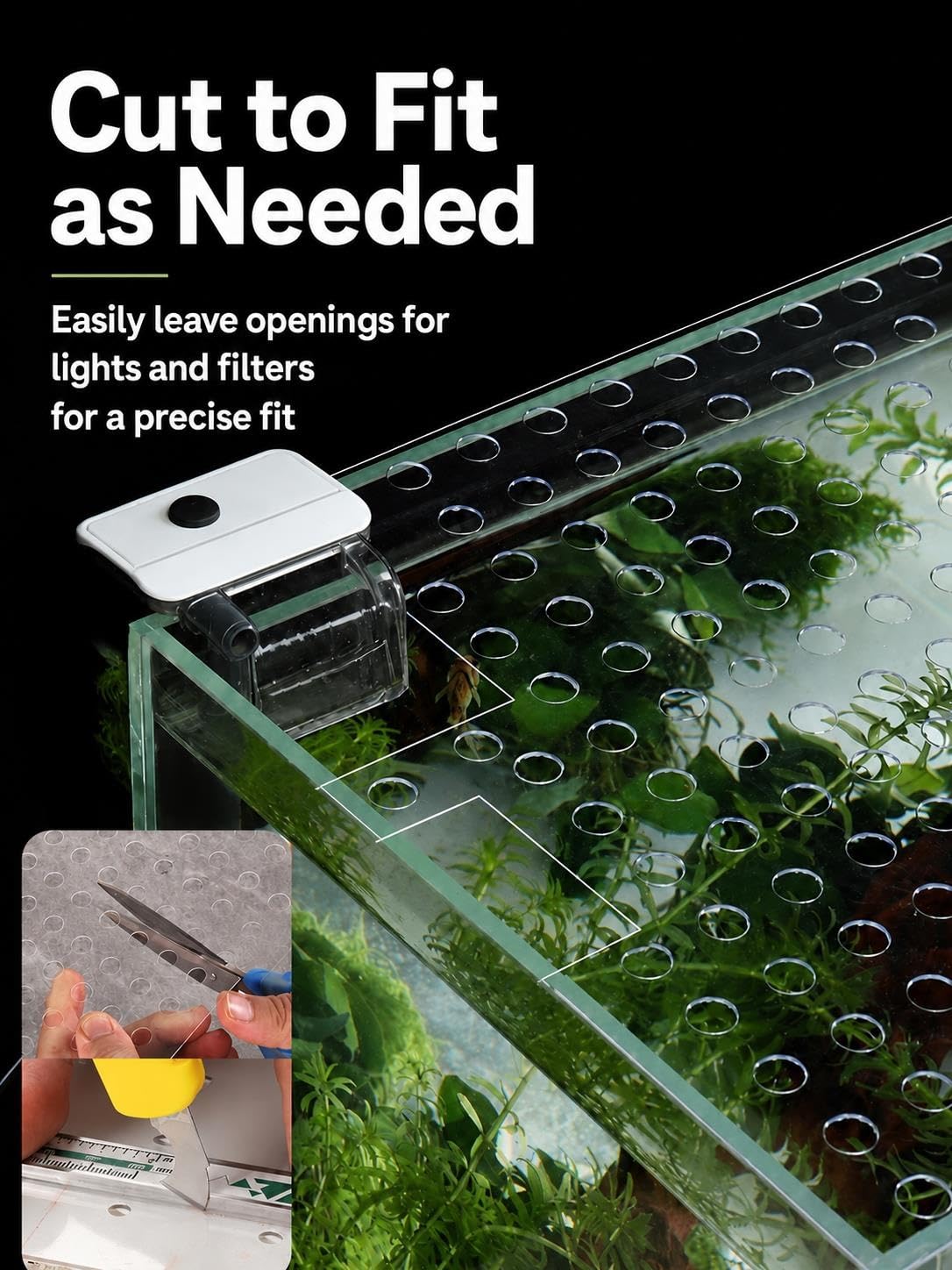 Generisch Aquariumdeckel, transparente Polycarbonat-Aquariumabdeckung