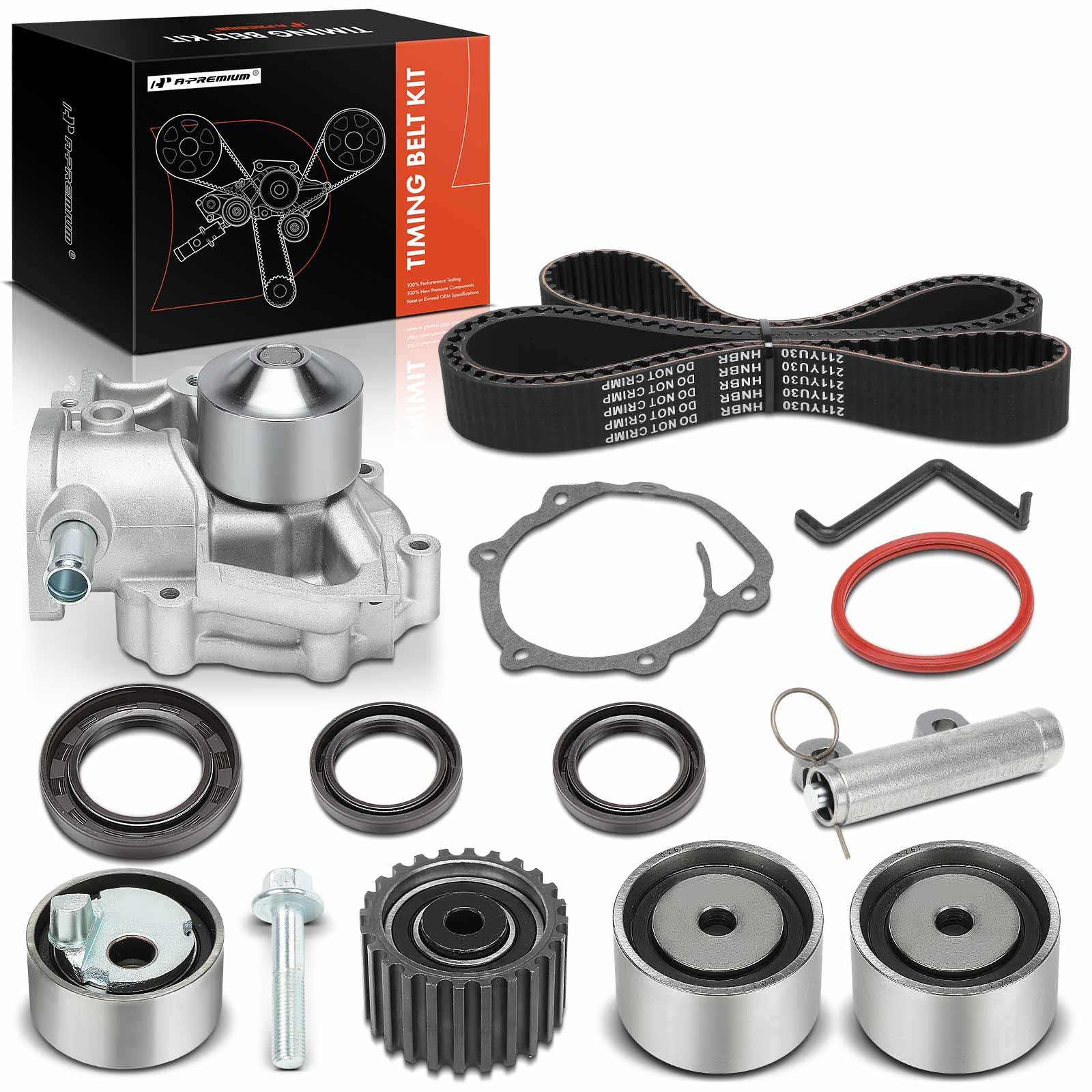 A-Premium Kit de correa de distribución del motor con bomba de agua compatible con automóviles Subaru - Impreza 1993, Legacy 1990-1993 - 1.8L 2.2L