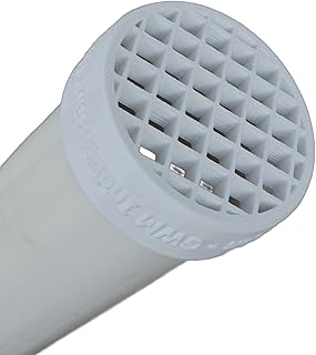 All-Plastic 1" PVC Pipe Termination Cap with Integral Screen, Various Mesh Options, 1.315" ID to Fit on End of Pipe, White, Vents and Drains, Critter Guard, Made in USA (1/4" Mesh)