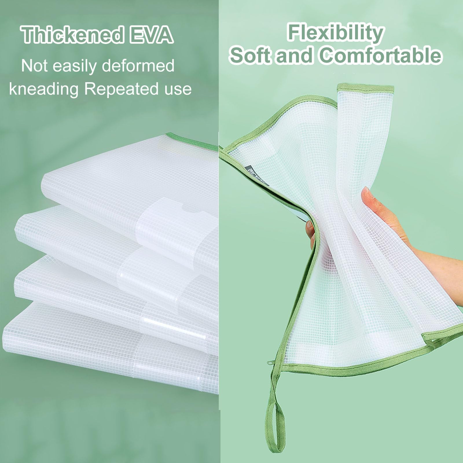 Oaygat 2 Pack A3 Plastic Wallets Folders Zipped Document Wallets File Folders Large Capacity Document Folders PocketsWaterproof Travel Storage Pouch Transparent School Book Bag Envelopes Mesh File Bag - Image 2