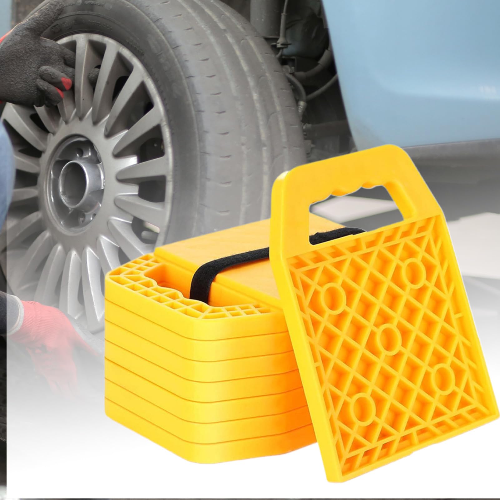 Tappetini stabilizzatori per camper - 4 Pezzi Supporto Antiscivolo Multi-Angolo per Livellamento Camper - Cuscinetti stabilizzatori per auto - Per auto, camion, rimorchi, campeggio, motorhome, caravan