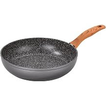 Stoneline Back to Nature Saute Pan 28 cm, Made in Germany, High Rim, High Pan for Oil and Fat-free Frying, Non-Stick Coating with Real Stone Particles, Induction Cookers