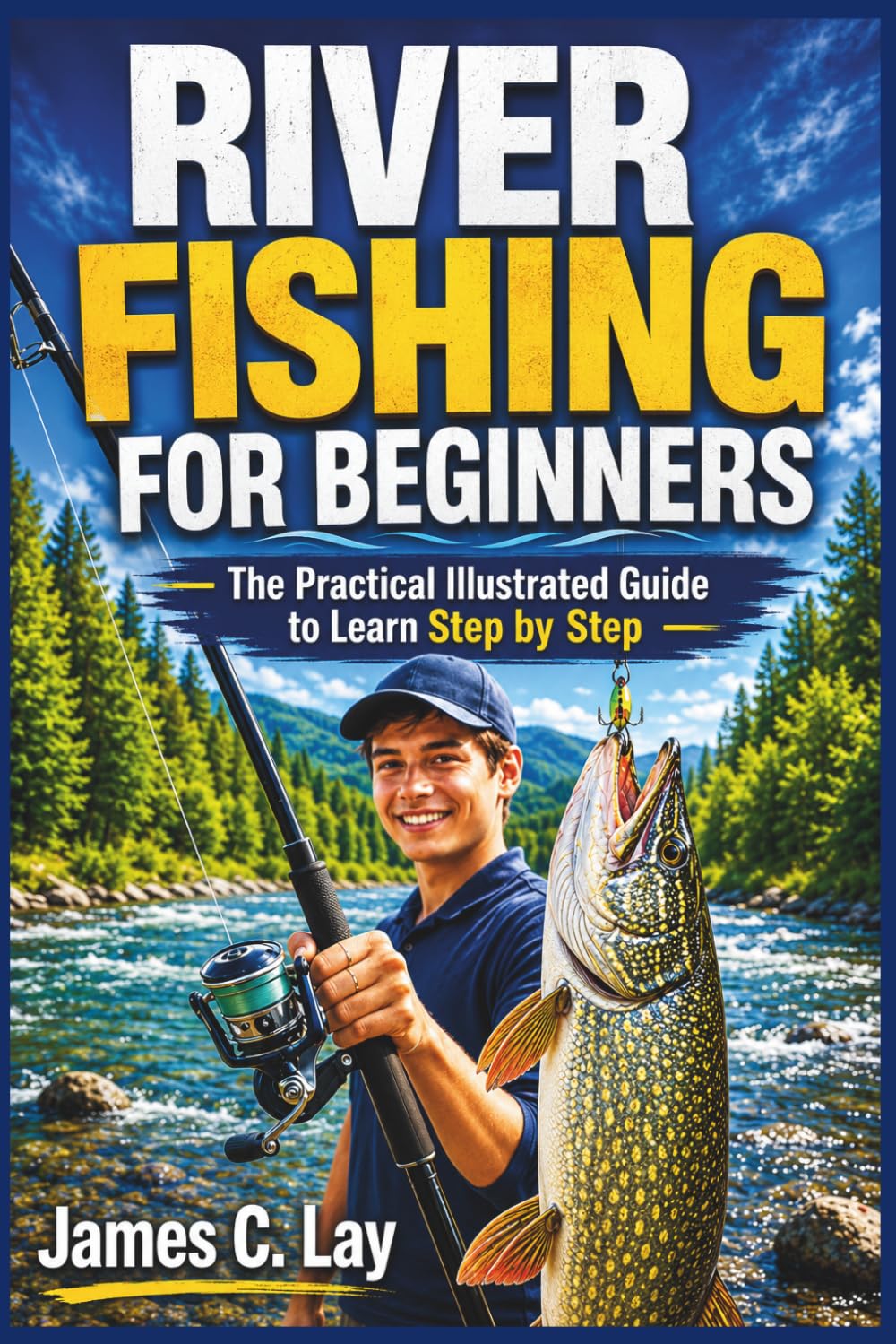 RIVER FISHING FOR BEGINNERS: The Practical Illustrated Guide to Learn Step by Step