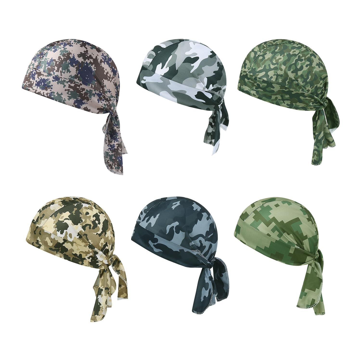 6 Pañuelos De Camuflaje, Pañuelos De Ciclismo De Secado Rápido, Sombreros Transpirables, Pañuelos De Protección Solar, Adecuados para Actividades Al Aire Libre Y Deportivas.