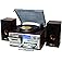 LoopTone Vinyl Record Player with Dual 15W External Speakers 10 in 1 3 Speed Bluetooth Vintage Turntable CD Cassette Player A