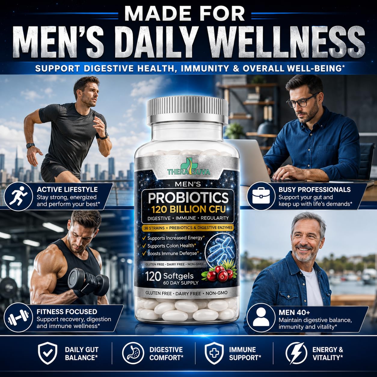 Men's Advanced Probiotics 120 Billion CFU, 36 Strans, 120 Veggie Softgels — Amazon image 5